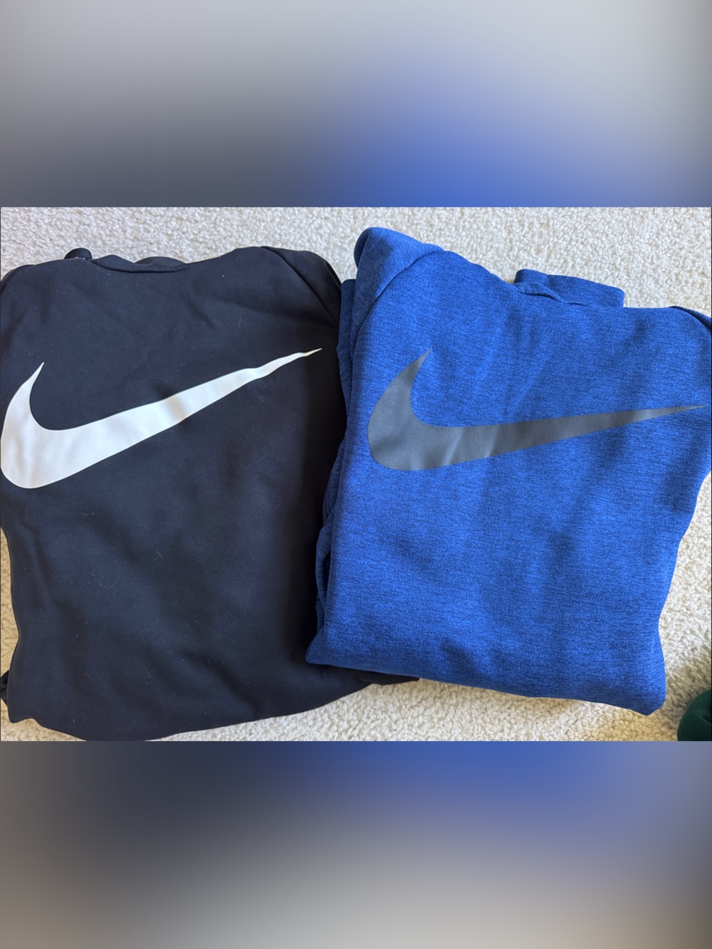Nike Black & Blue Swoosh Sweatshirt Pair